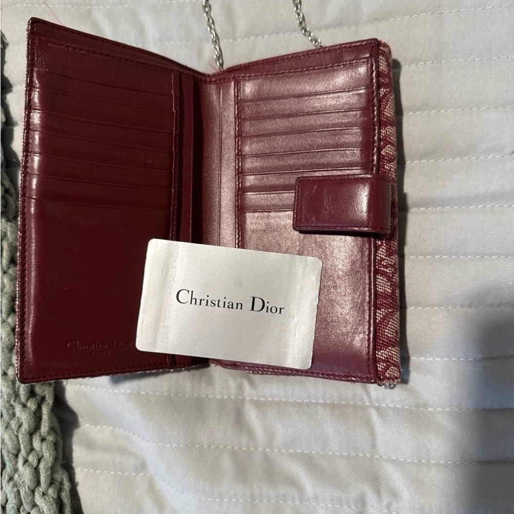 Dior Deep Red Leather Wallet